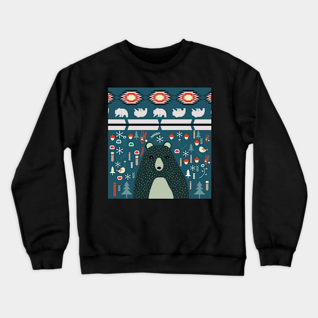 Christmas bear decoration Crewneck Sweatshirt by cocodes